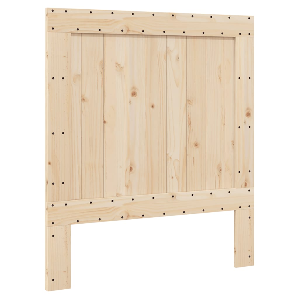 Bedframe met hoofdbord massief grenenhout 90x200 cm
