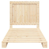 Bedframe met hoofdbord massief grenenhout 100x200 cm