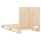 Bedframe met hoofdbord massief grenenhout 100x200 cm