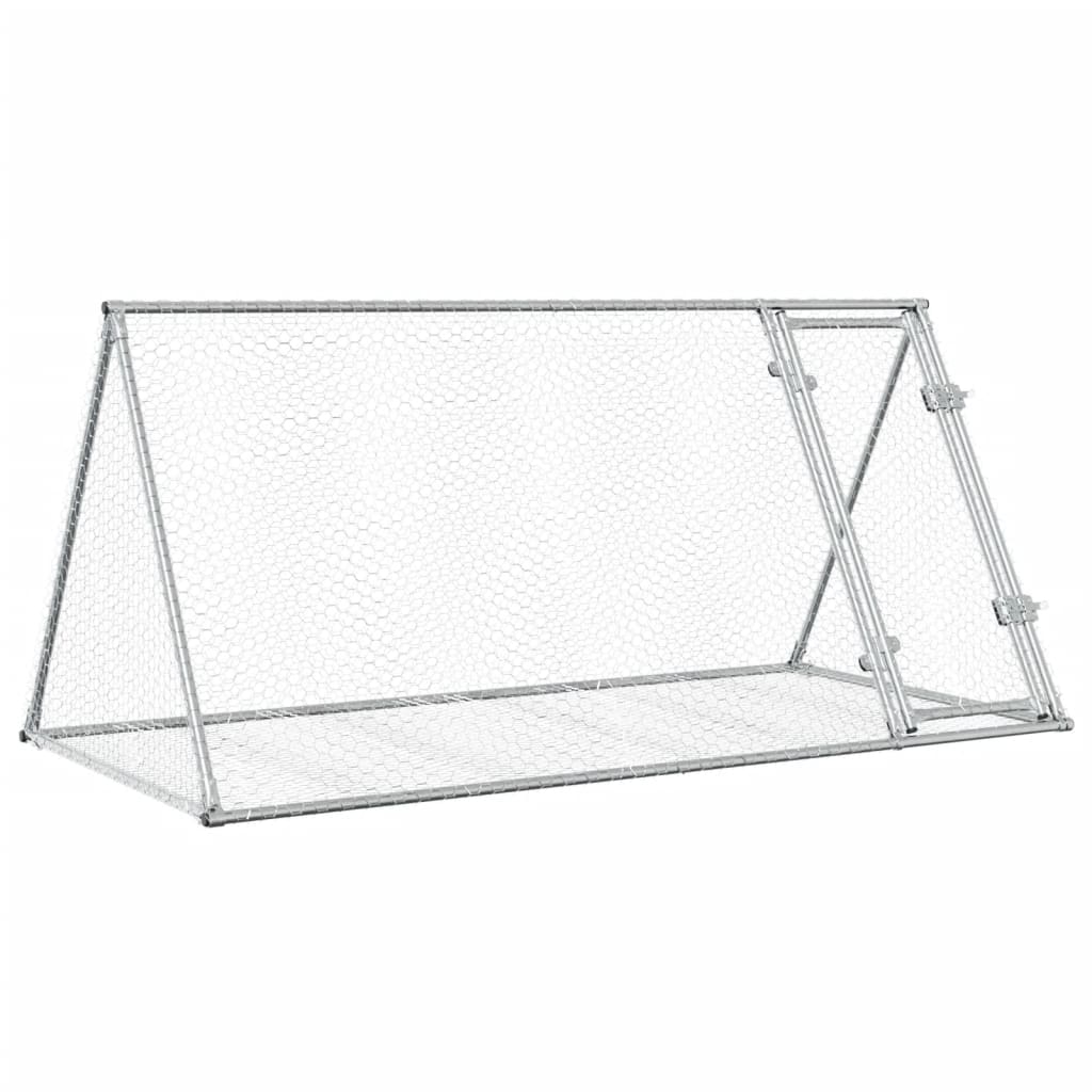 Konijnenhok 200x105x91 cm gegalvaniseerd staal zilverkleurig - AllerleiShop