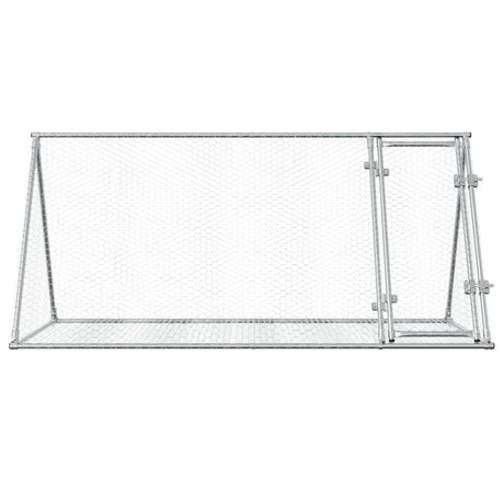 Konijnenhok 200x105x91 cm gegalvaniseerd staal zilverkleurig - AllerleiShop