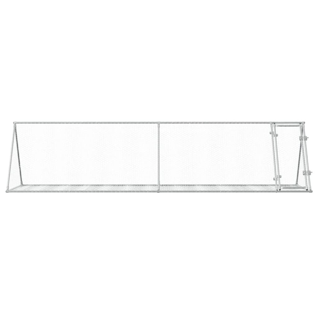 Konijnenhok 400x105x91 cm gegalvaniseerd staal zilverkleurig - AllerleiShop