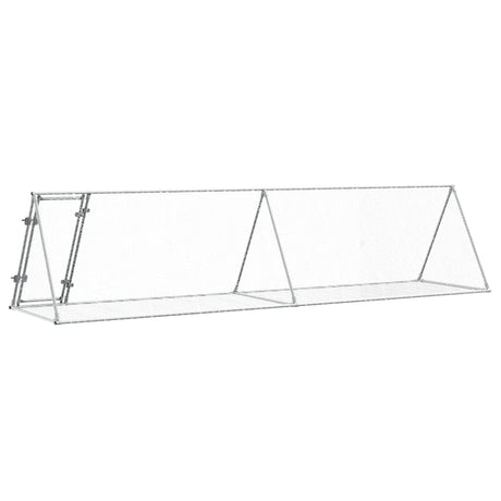 Konijnenhok 400x105x91 cm gegalvaniseerd staal zilverkleurig - AllerleiShop