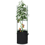 Tomatenkooien met plantenzak 4 st 116 cm staal en polypropeen - AllerleiShop