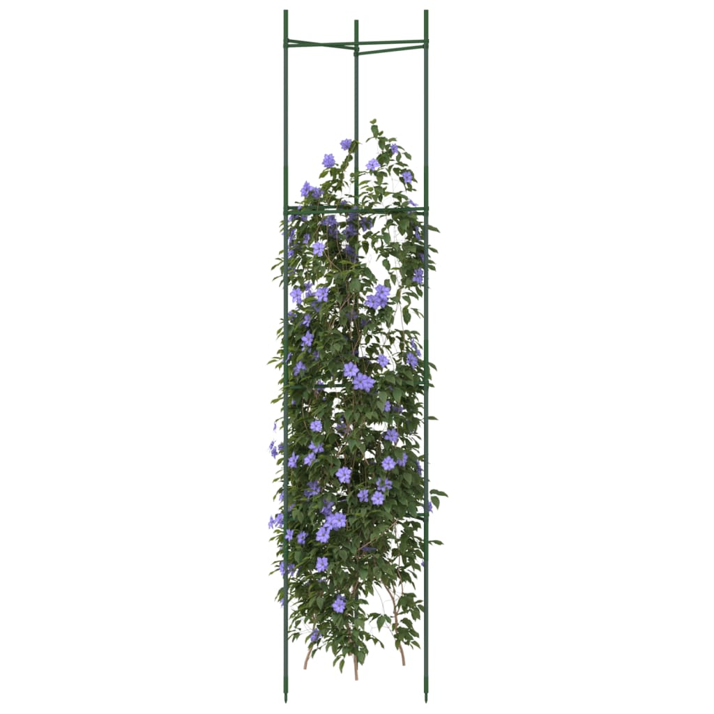 Tomatenkooien 4 st 154 cm staal en polypropeen - AllerleiShop