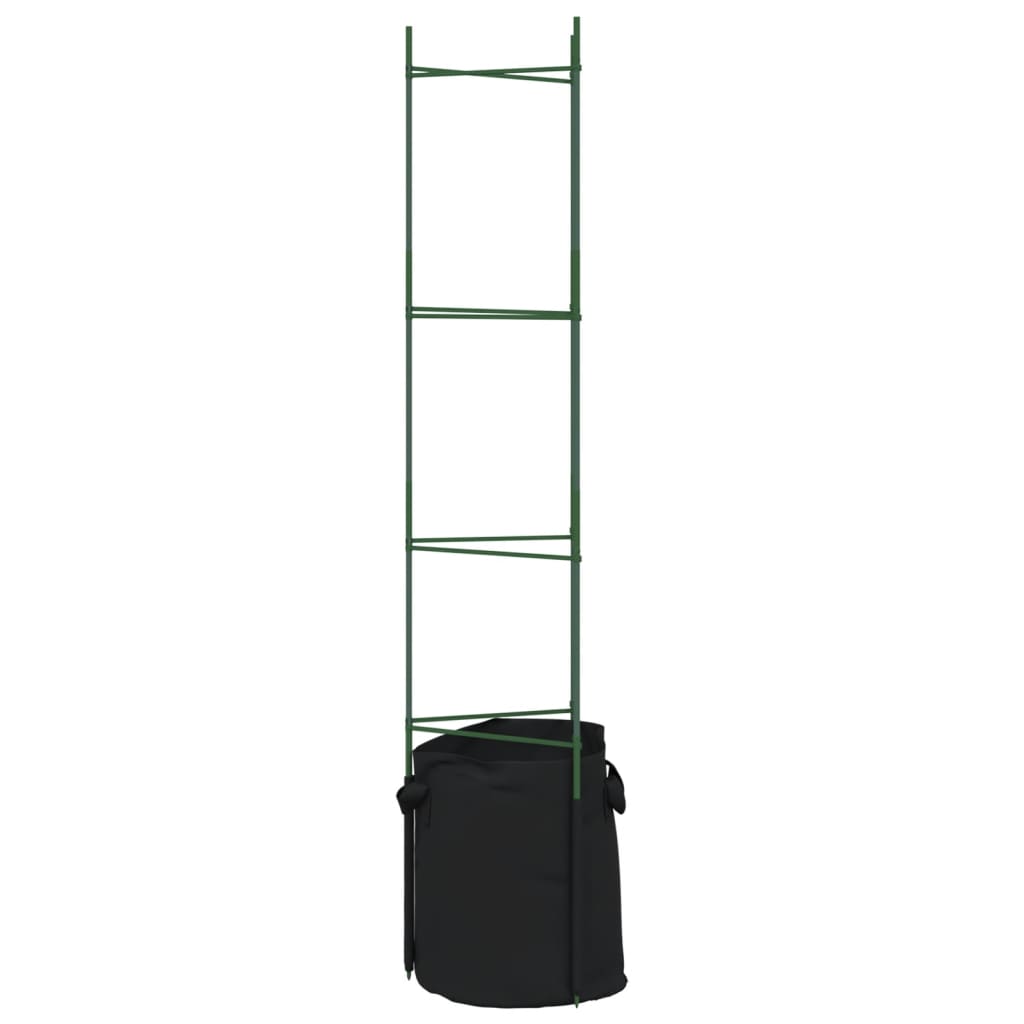 Tomatenkooien met plantenzak 4 st 154 cm staal en polypropeen - AllerleiShop