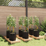 Tomatenkooien met plantenzak 6 st 116 cm staal en polypropeen - AllerleiShop