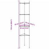 Tomatenkooi 6 st 154 cm staal en polypropeen - AllerleiShop