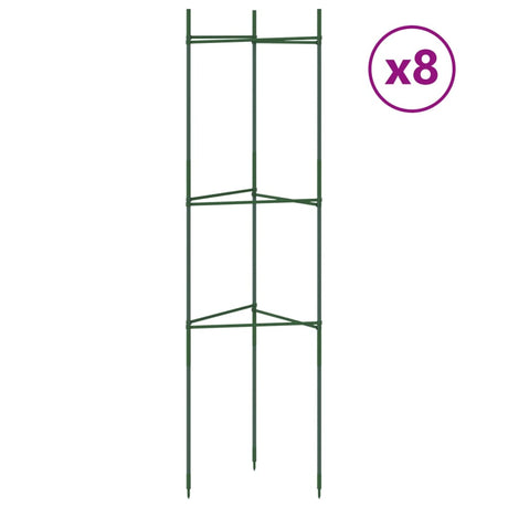 Tomatenkooien 8 st 116 cm staal en polypropeen - AllerleiShop