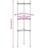 Tomatenkooien 8 st 116 cm staal en polypropeen - AllerleiShop