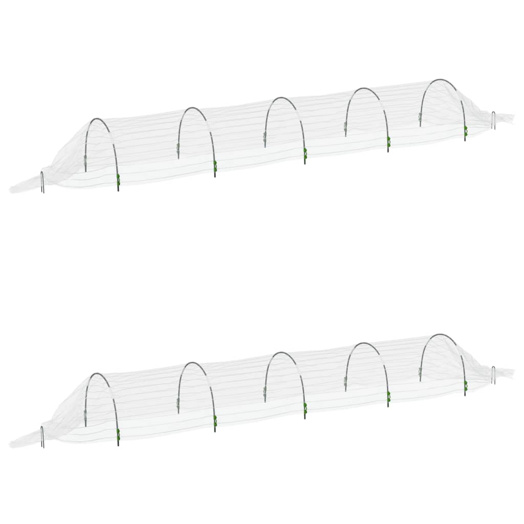 Kweektunnels 2 st 1,5x5 m glasvezel en polypropeen - AllerleiShop