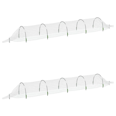 Kweektunnels 2 st 1,5x5 m glasvezel en polypropeen - AllerleiShop