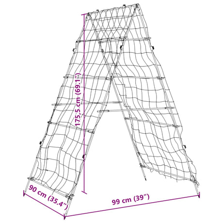 Plantenklimrekken 2 st A-frame staal - AllerleiShop