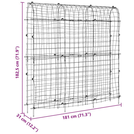 Plantenklimrekken 2 st U-frame staal - AllerleiShop