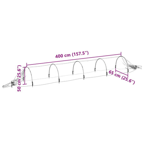 Kweektunnels 3 st 1,5x5 m glasvezel en polypropeen - AllerleiShop