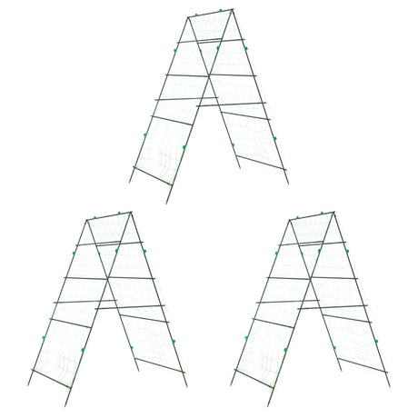 Plantenklimrekken 3 st A-frame staal - AllerleiShop