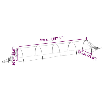 Kweektunnels 4 st 1,5x5 m glasvezel en polypropeen - AllerleiShop