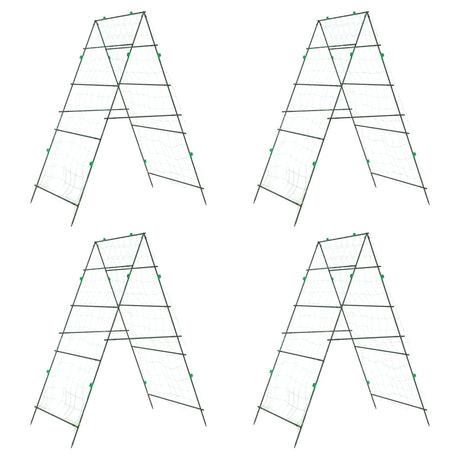 Plantenklimrekken 4 st A-frame staal - AllerleiShop