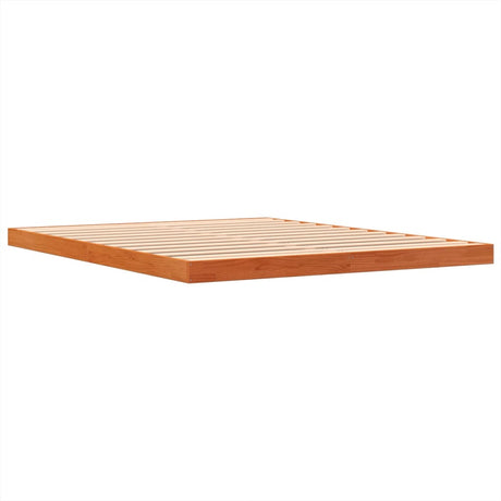 Bedframe massief grenenhout wasbruin 150x200 cm