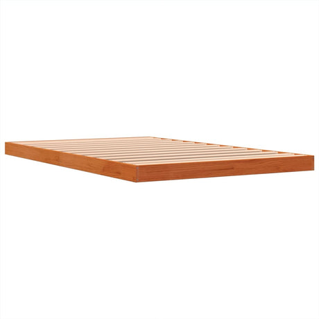 Bedframe massief grenenhout wasbruin 120x200 cm
