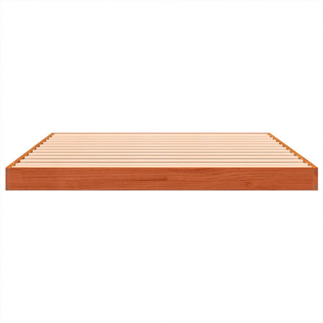 Bedframe massief grenenhout wasbruin 120x200 cm