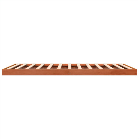 Bedframe massief grenenhout wasbruin 120x200 cm