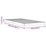 Bedframe massief grenenhout wasbruin 100x200 cm