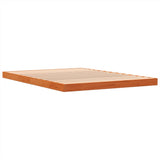 Bedframe massief grenenhout wasbruin 135x190 cm