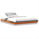 Bedframe massief grenenhout wasbruin 135x190 cm