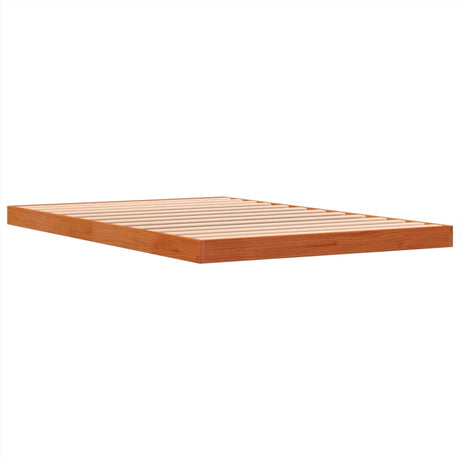 Bedframe massief grenenhout wasbruin 120x190 cm