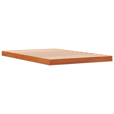 Bedframe massief grenenhout wasbruin 120x190 cm