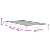 Bedframe massief grenenhout wasbruin 90x190 cm