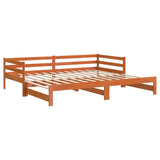 Slaapbank met onderschuifbed 90x200 cm massief grenenhout