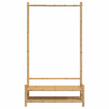 Kledingrek met schappen 103x40x183 cm bamboe - AllerleiShop