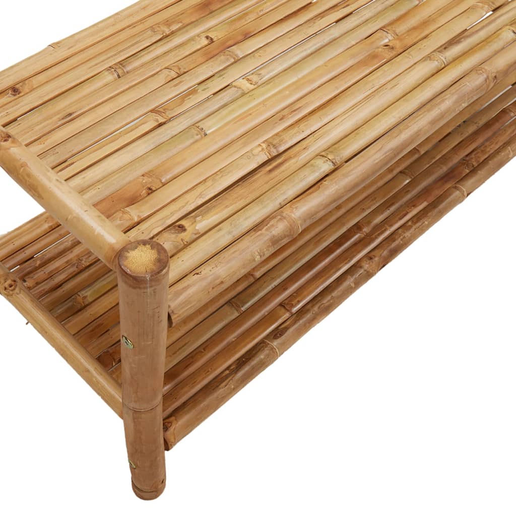 Kledingrek met schappen 103x40x183 cm bamboe - AllerleiShop