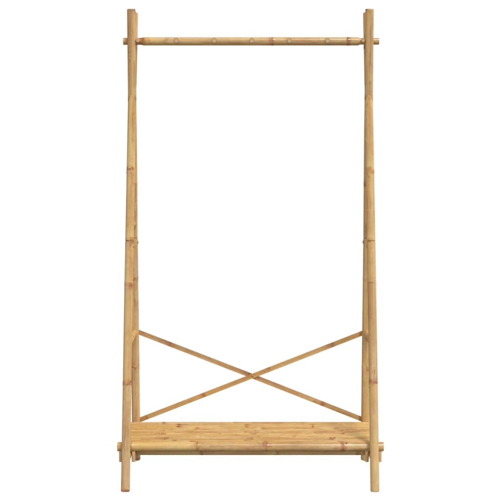 Kledingrek met schap 102x50x190 cm bamboe - AllerleiShop