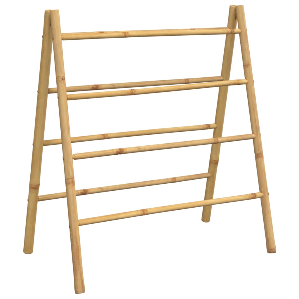 Handdoekladder met 4 sporten 90x50x100 cm bamboe - AllerleiShop