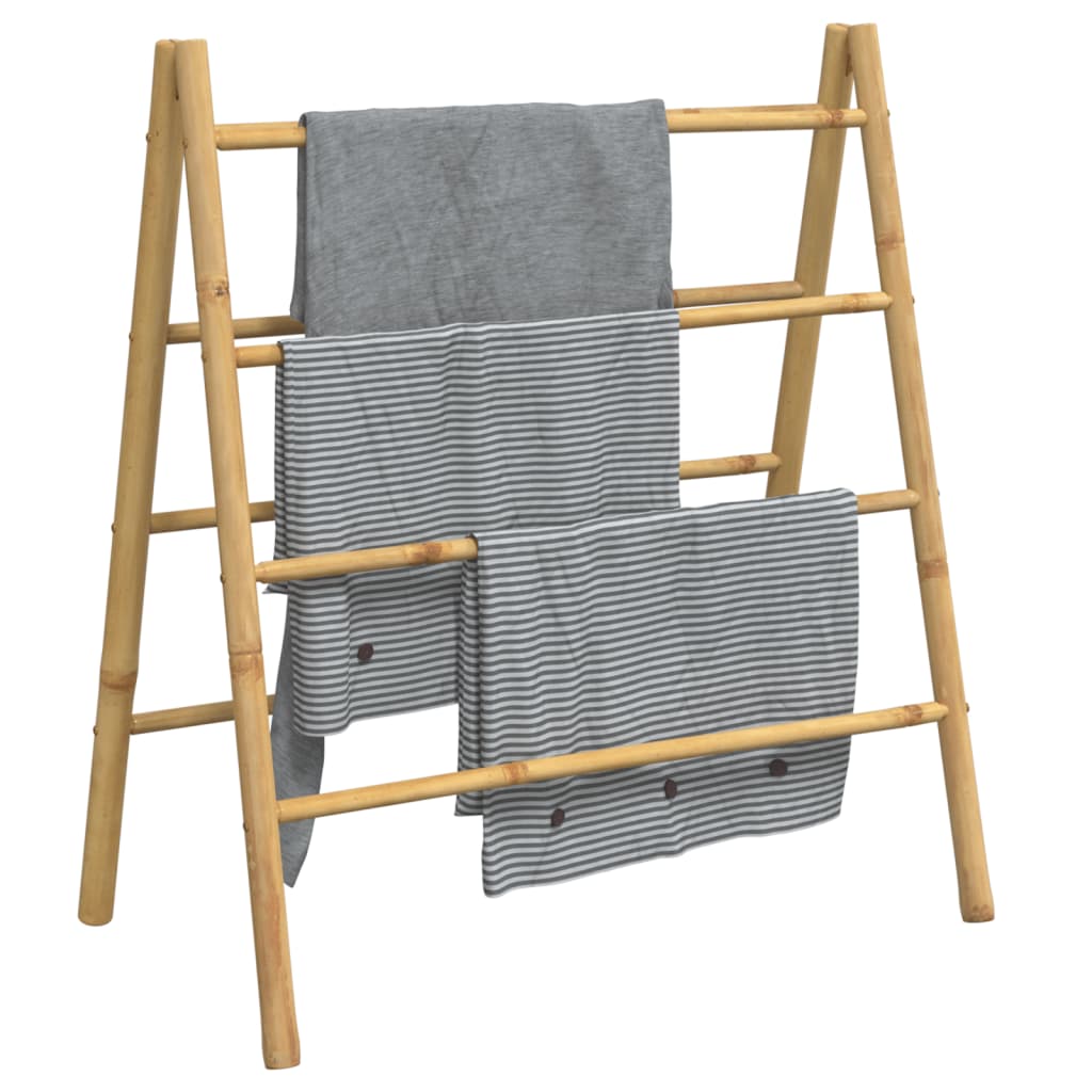 Handdoekladder met 4 sporten 90x50x100 cm bamboe - AllerleiShop