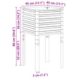 Plantenbak 45x45x88 cm staal groen - AllerleiShop