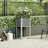 Plantenbak 45x45x88 cm staal grijs - AllerleiShop