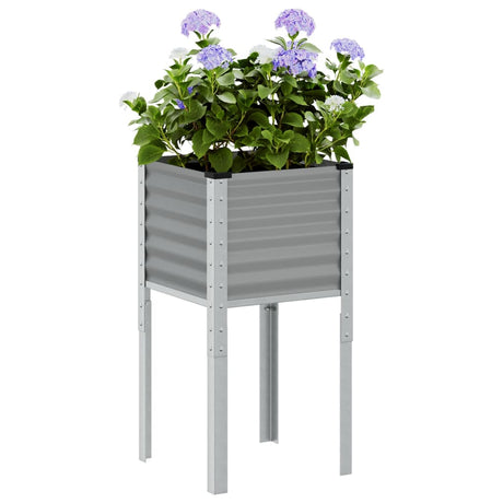 Plantenbak 45x45x88 cm staal grijs - AllerleiShop