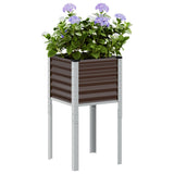 Plantenbak 45x45x88 cm staal bruin - AllerleiShop