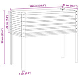 Plantenbak 100x41x90 cm staal grijs - AllerleiShop