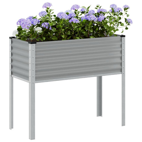 Plantenbak 100x41x90 cm staal grijs - AllerleiShop