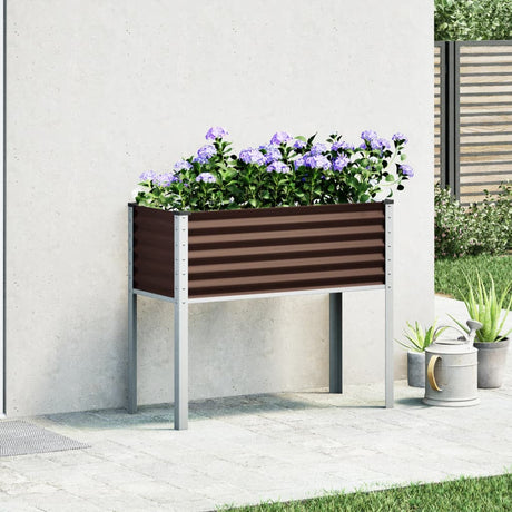 Plantenbak 100x41x90 cm staal bruin - AllerleiShop