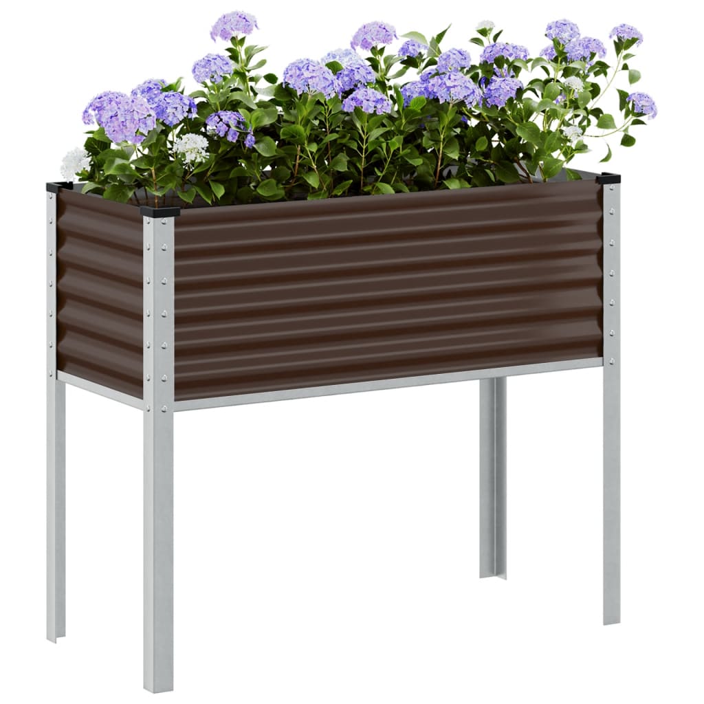 Plantenbak 100x41x90 cm staal bruin - AllerleiShop