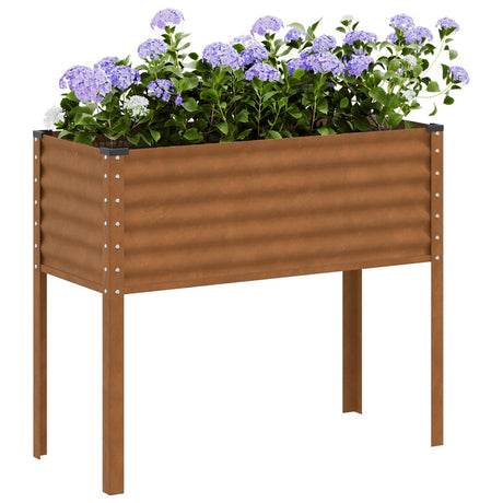 Plantenbak 100x41x90 cm weervast staal - AllerleiShop