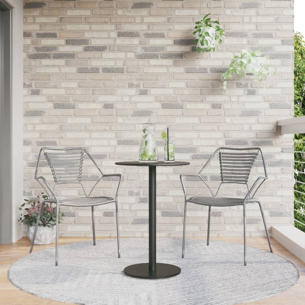 Tuintafel rond Ø50x72 cm staal zwart - AllerleiShop