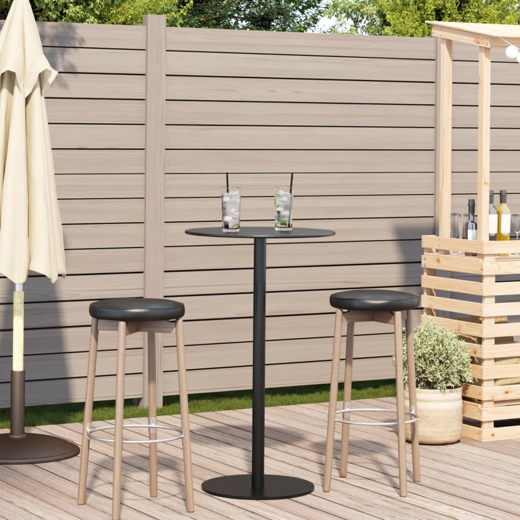 Tuintafel rond Ø60x105 cm staal zwart - AllerleiShop