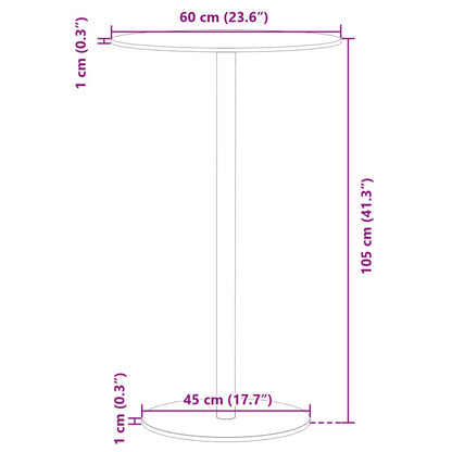 Tuintafel rond Ø60x105 cm staal zwart - AllerleiShop